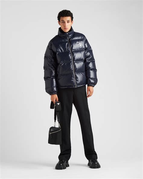 prada mens jacket leather|Prada down jacket men's.